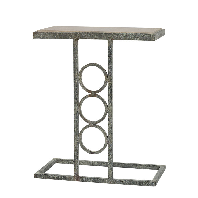 Table de bout Ringlet, Haute mer, Travertin clair