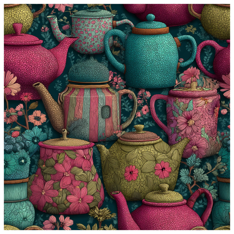 Coussin décoratif théières, oreillers de cuisine à double face, 20 x 20 inches