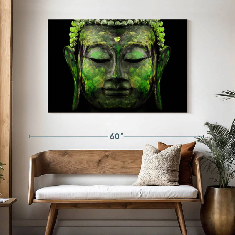 Adella Green Buddha, 32" H x 48" W