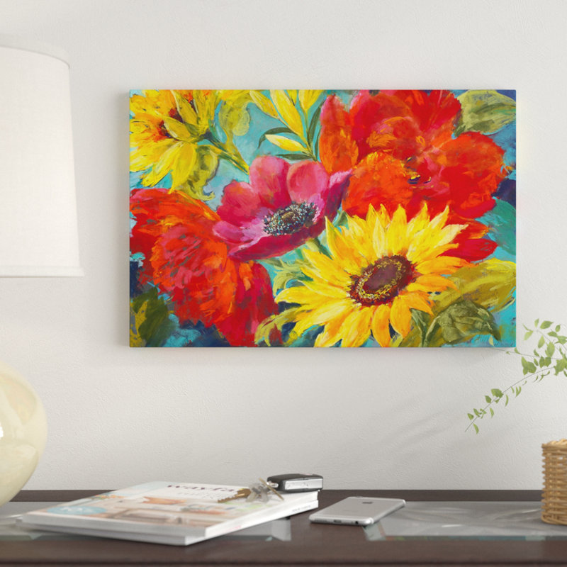 «Happy Days», reproduction sur toile, H 18 po x l 26 po x P 1,5 po, Toile tendue, Pas de tapis