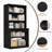 Brusnice 71" H x 37" W Standard Bookcase with Electric Fireplace and 5-Tiers Shelf-998517406