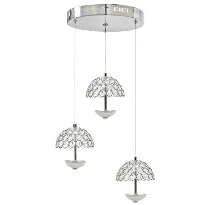 Dolphin 3 - Light Silver Cluster Pendant