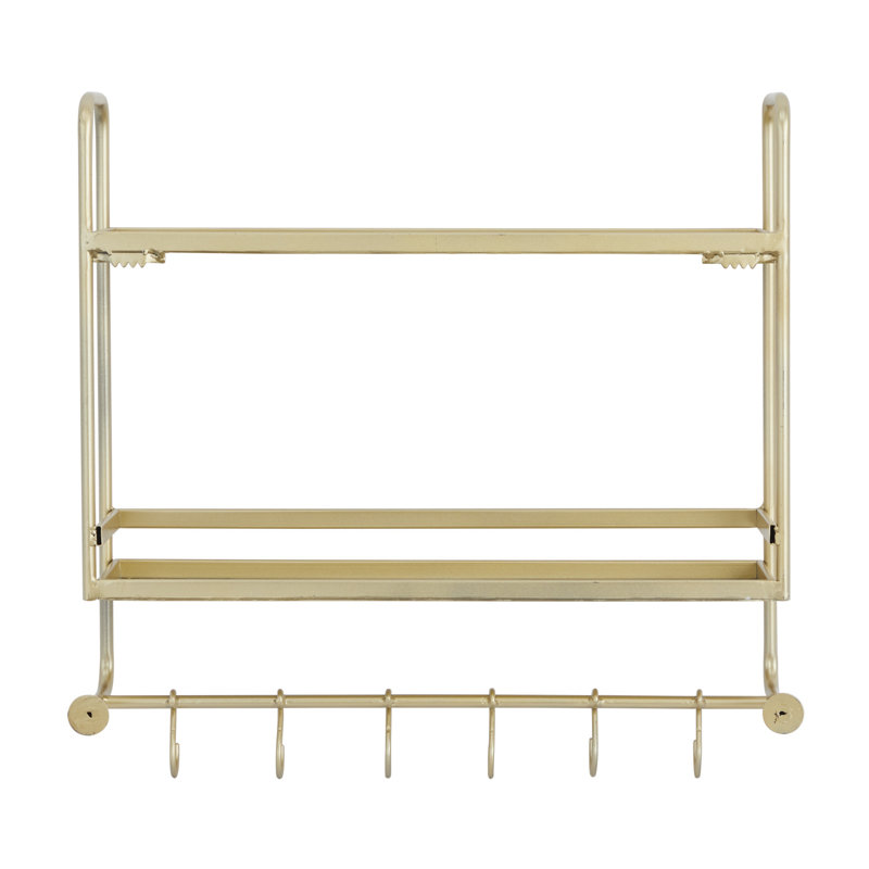 Cosmoliving By Cosmopolitan Modern Iron Wall Shelf
