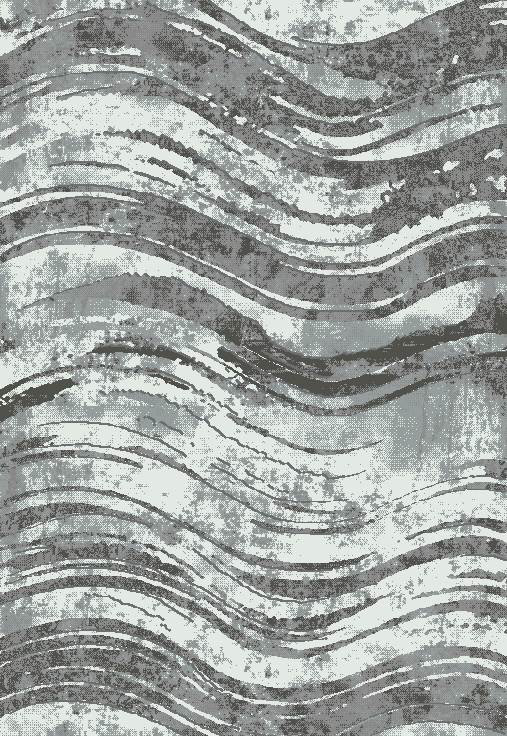 Gris Touffeté gris/Tapis décoratif argent Eben, Rectangle 5 pi 3 po x 7 pi 7 po