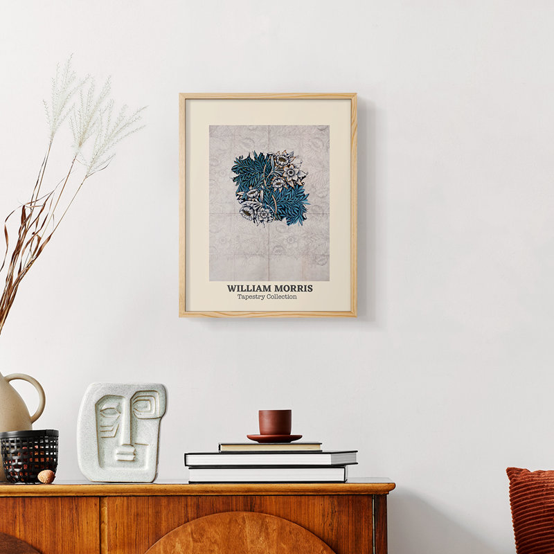 William Morris, reproduction encadrée Cxxx, Noir, H 14 po x l 11 po