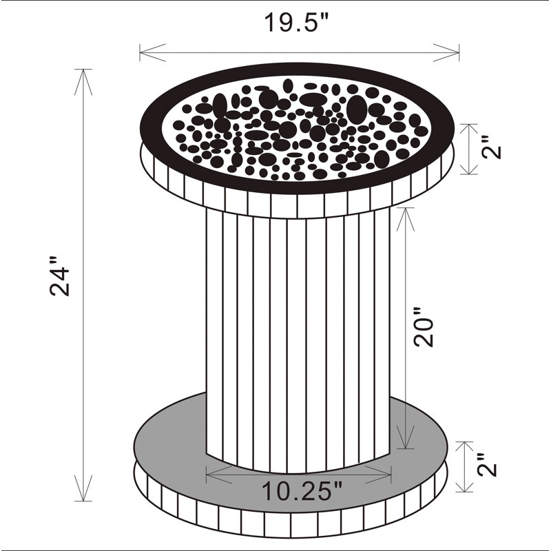 Rose Mirror Side Table