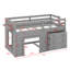 Lit mezzanine simple bas avec tiroirs de rangement-1135982771
