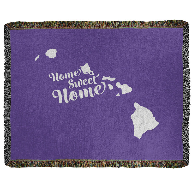 Jeté en coton tissé honolulu doux, l 50 po x L 60 po, Mauve