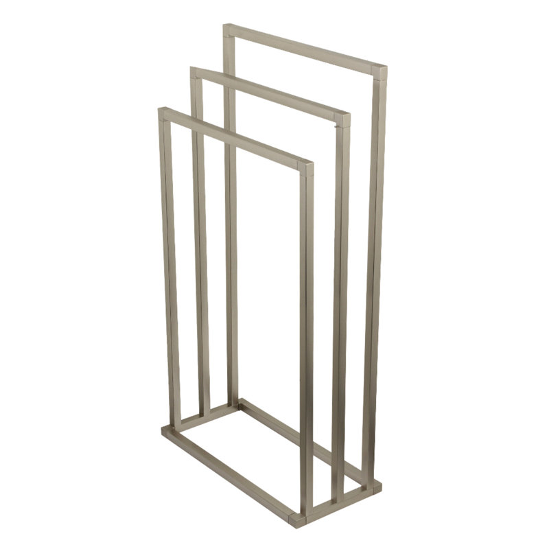 Kingston Brass Edenscape Freestanding 3-Tier Towel Rack, Brushed Nickel