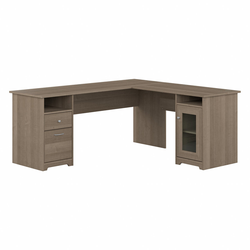 Paelynn 72'' Desk, 30" H x 71.69" W x 68.5" D, Ash Gray