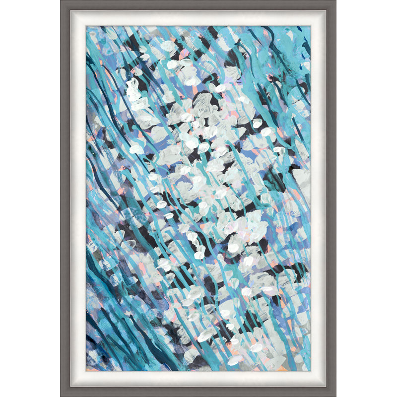 Laguna Waves 1 - Peinture encadrée sur papier