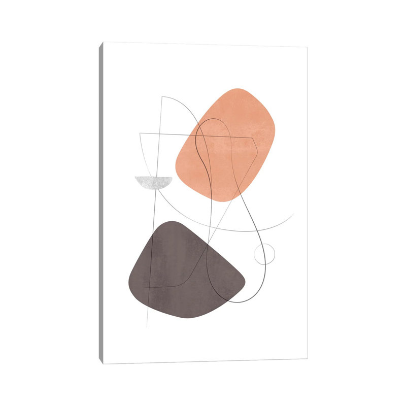 Abstract Composition With Lines Xvi by Nouveau Prints - Wrapped Canvas Gallery-Wrapped Canvas Giclée, 12" H x 8" W
