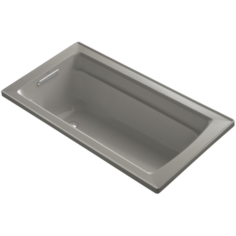 Archer Drop-In Bath with Reversible Drain, Cashmere