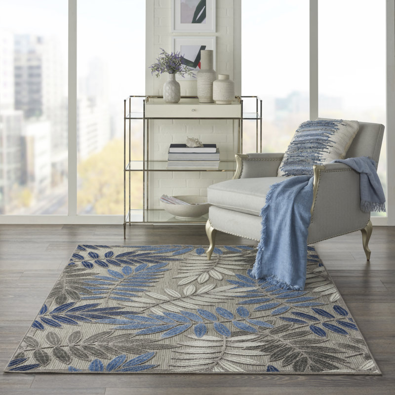 Adiya Floral Indoor Rug, Rectangle 7'10" x 10'6"