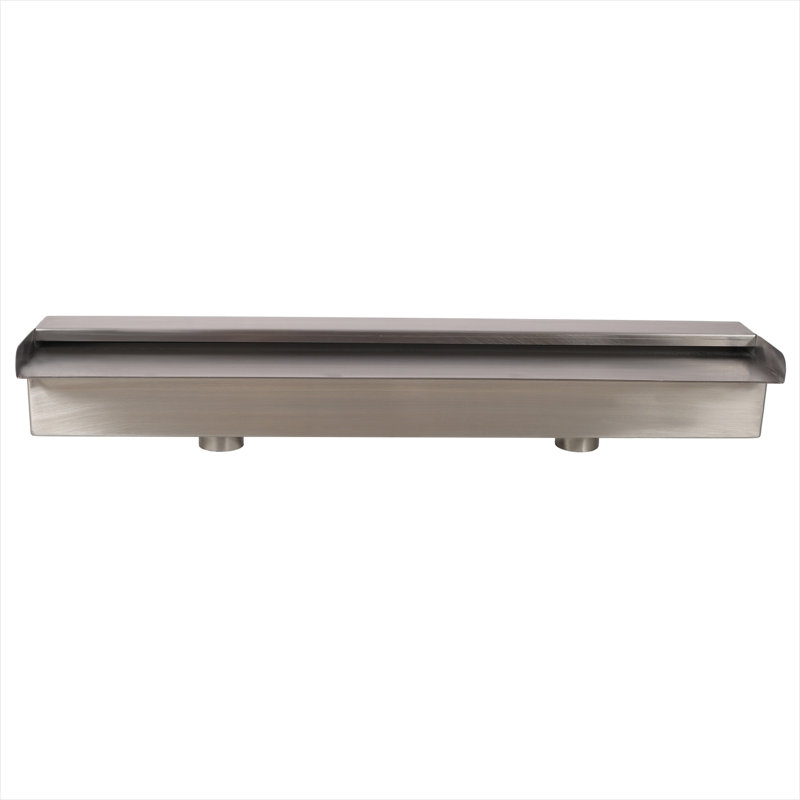 Waterfall Spillway Fountain with Sleek 23.6-Inch Silver Finish Stainless Steel Design