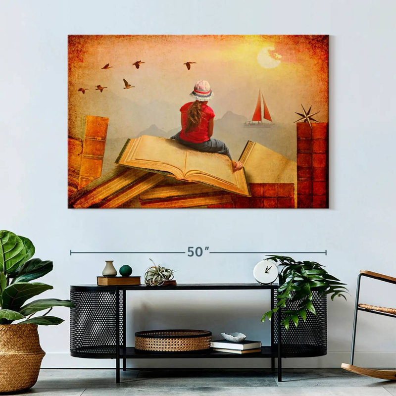 Kelan Reading And Reality, 34" H x 51" W