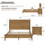 Ensemble de chambre à coucher en bois massif de chêne rouge avec lit en chêne rouge et tables de chevet assorties-117028911-117028912