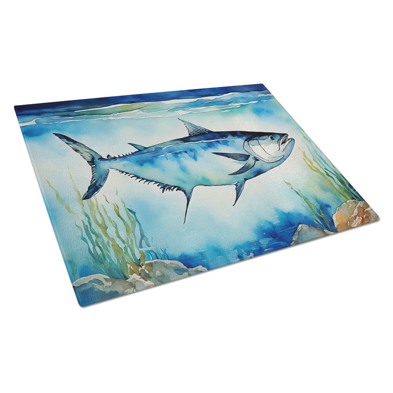Bluefin Tuna Glass Cutting Board Large