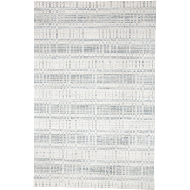 Tapis ivoire fait à la main à motif géométrique Tommen