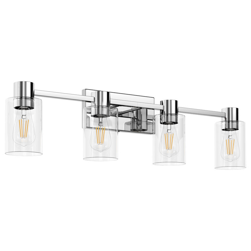 Chalise Vanity Light, 4 Lights, Polished Chrome