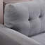 Fauteuil confortable de 35 po revêtu de tissu en lin gris-bleu doux pour une expérience relaxante
