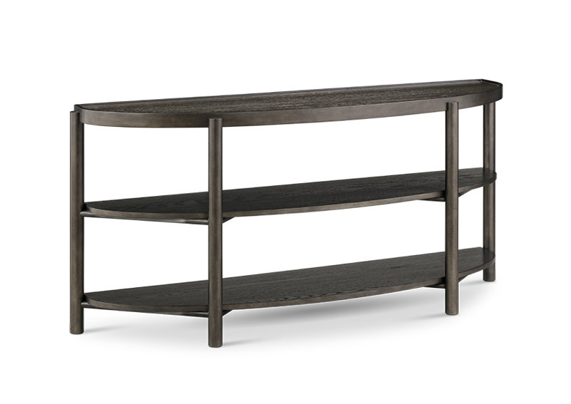 Cortia 61.65'' Solid Wood Console Table, Black