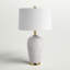 Lampe de table 26 "blanche / dorée avec USB Cantin