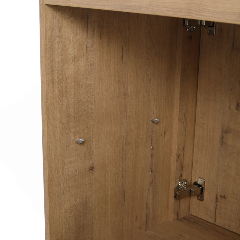 Meuble-lavabo autoportant 24 po avec 2 portes d'armoire à fermeture en douceur, seulement meuble-lavabo sans comptoir, 24"