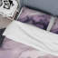 Ensemble de housse de couette en microfibre / polyester mauve et gris-1552177349