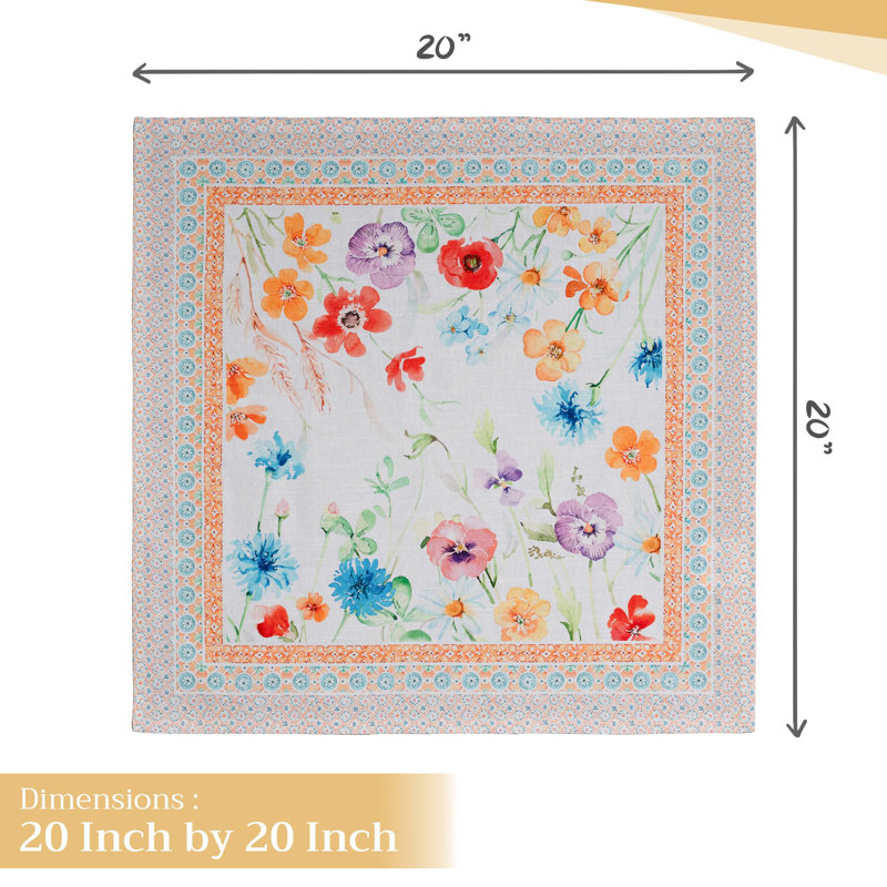 Ensemble de 4 serviettes de table en tissu 100% coton réutilisables de tous les jours Maison de Hermine
