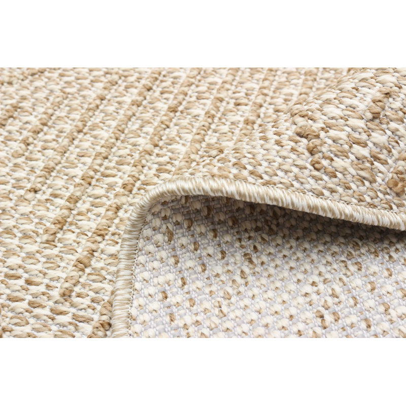 Tapis de couloir en polypropylène tissé à plat à la machine 2 pi 6 po x 8 pi Aref, Ovale 8 pi x 10 pi