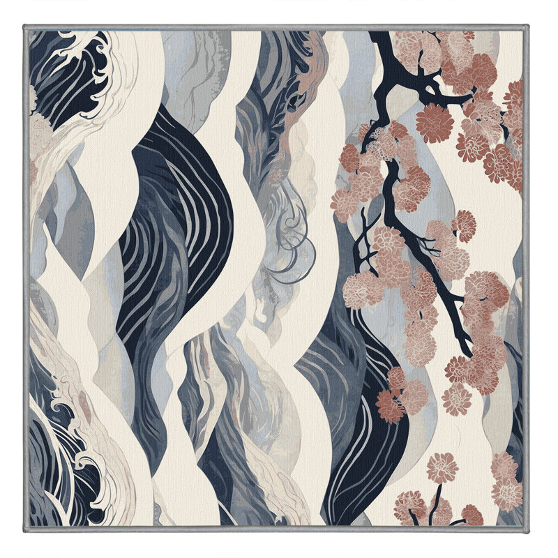 Serenity In Bloom Rug, Square 7'