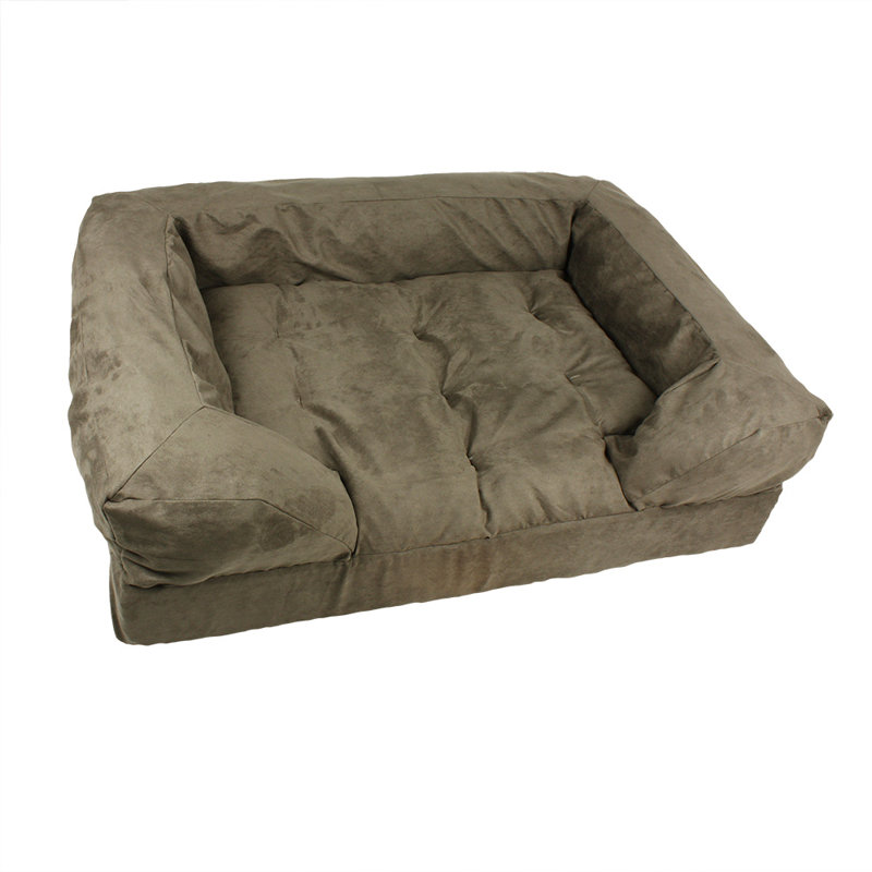 Canapé pour chien 100% lavable par Snoozer, Moyen (l 30 po x P 20 po), Chocolat noir / Peau de daim