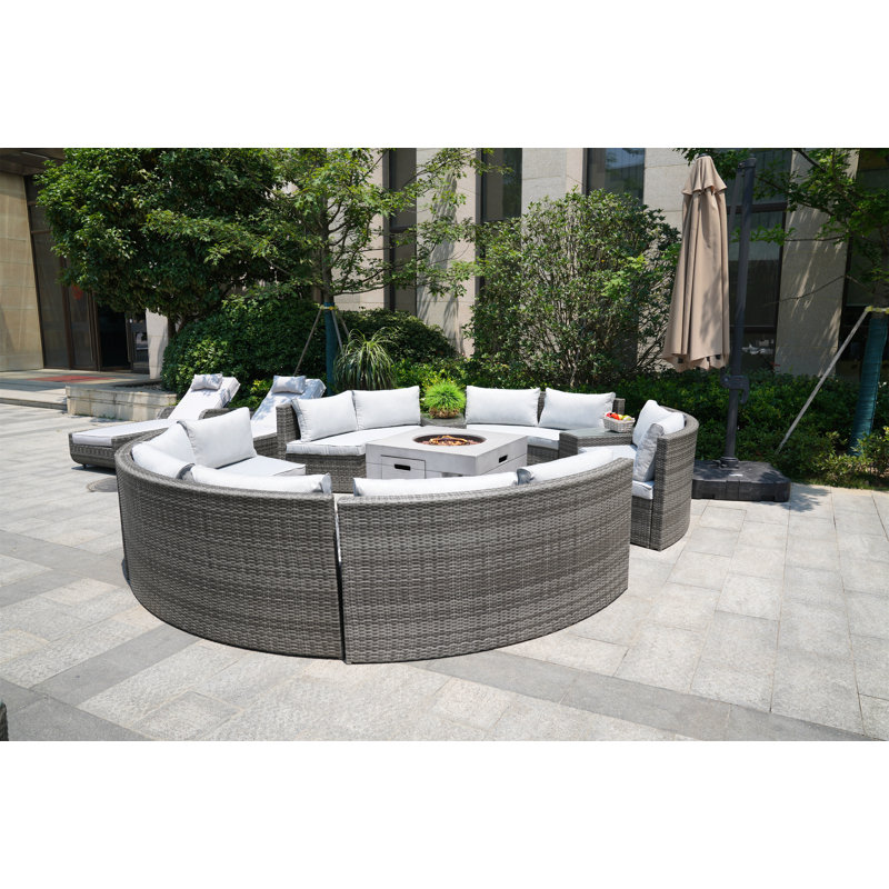 14 - Person Patio Conversation Set with Cushions