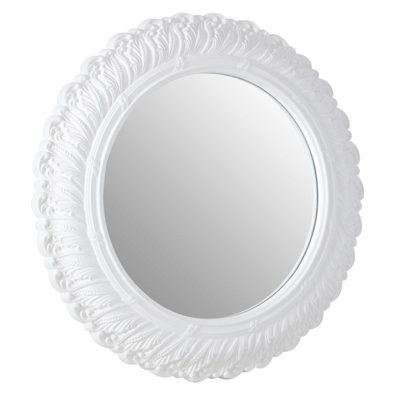 Gina Champagne Accent Mirror, 62cm H x 62cm W, Antique White