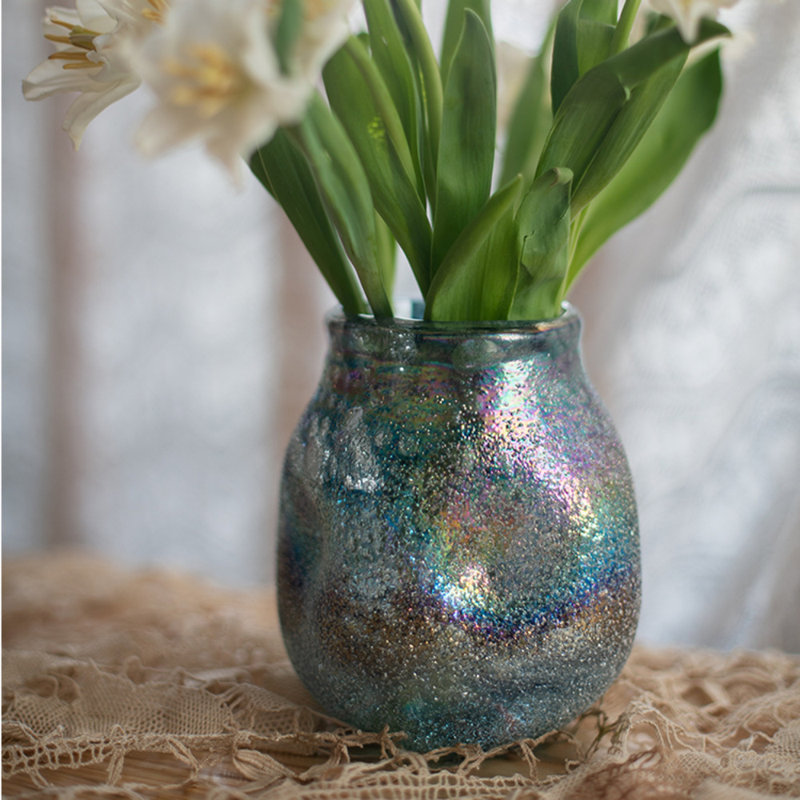 Vase de table en verre Sagefield, Petit