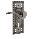 Craftsman Plate Privacy (Bed & Bath) with Decorative Keyhole and Manor Lever