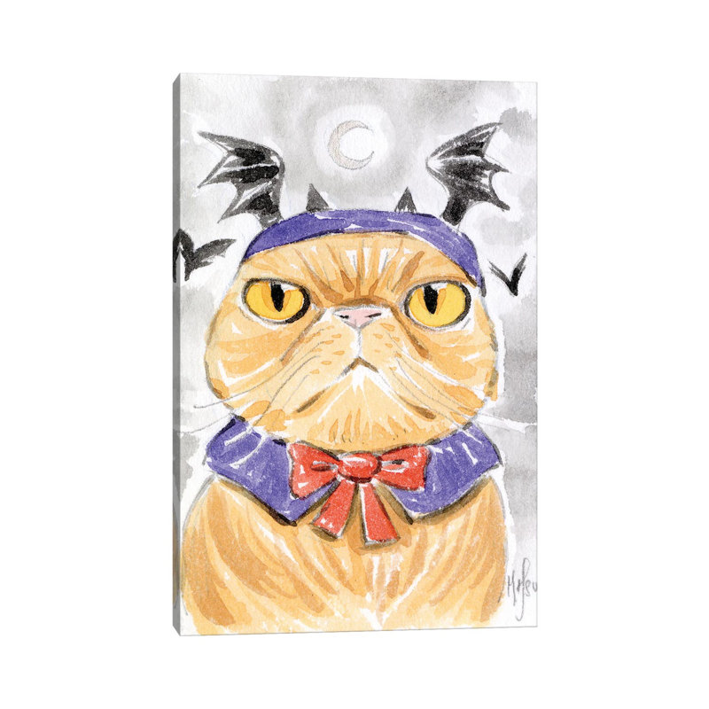 Cat - Dracula by Martin Hsu - Painting on Canvas, 101.6 cm H x 66.04 cm W x 1.91 cm D, Wrapped Canvas