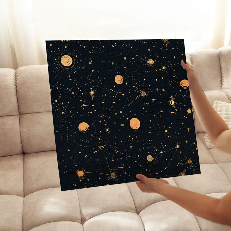 «Astronomie and Space Stars», reproduction d'art moderne sans cadre, H 14 po x l 14 po