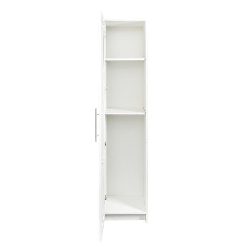 Armoire de rangement murale empilable, blanche - H 72,35 po x P 16,03 po polyvalente pour le rangement à la maison