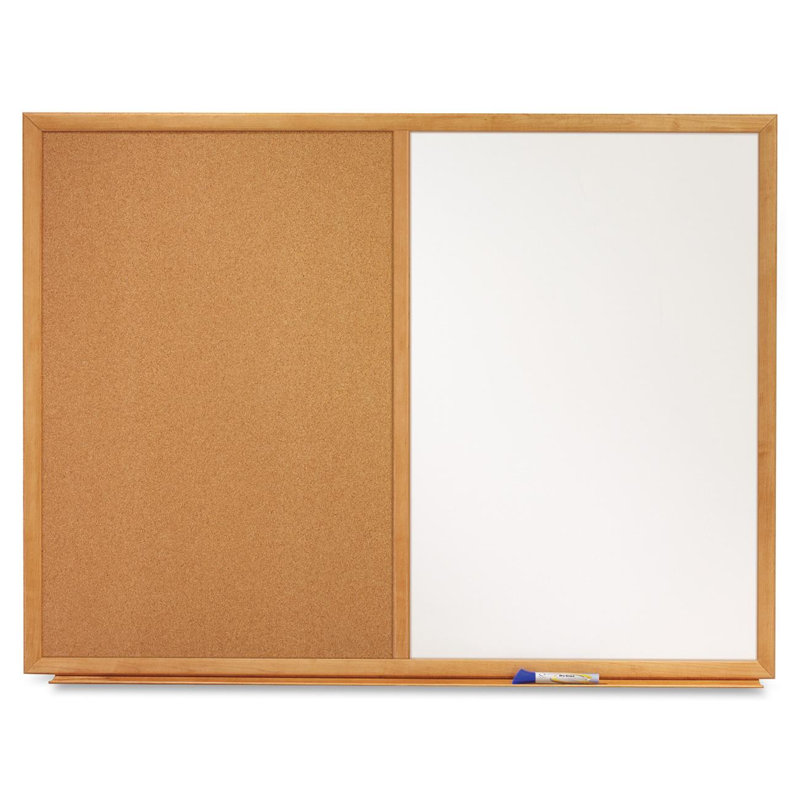 Quartet® No Wall Wood Combination Board, 3' H x 4' W