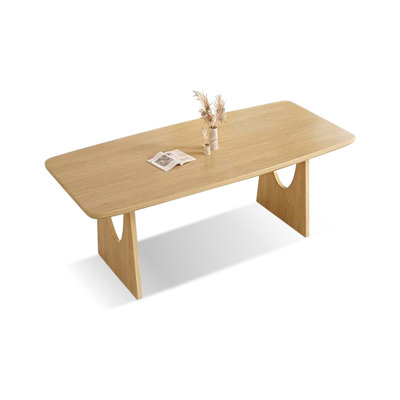 Burlywood Rectangular Solid Wood Butterfly Leaf Dining Table