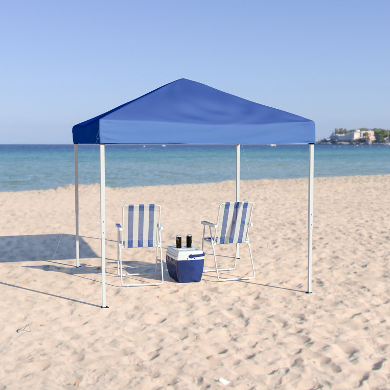 Blue 8'x8' Weather Resistant Pop Up Canopy Tent with Carry Bag