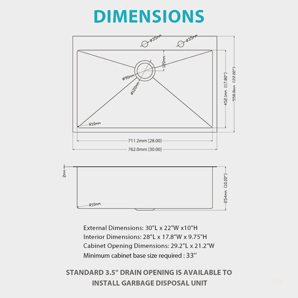 Dimensions du produit