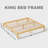 14 Inch Solid Wood King Size Bed Frame, Platform Bed Frame With Metal Slat Support, No Box Spring Needed, Easy Assembly, Wooden Color-1167198964