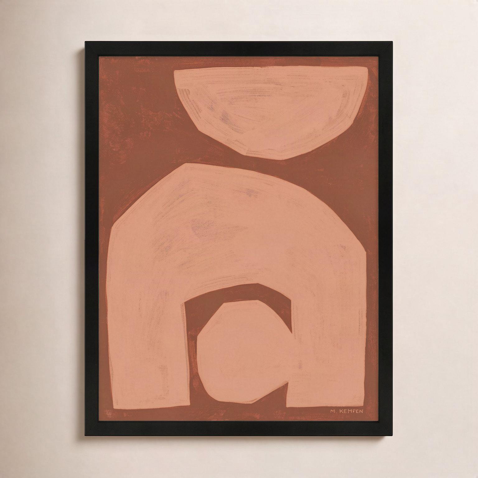 Module on Terra Cotta "Module 2" Print, 50'' H x 40'' W, Black