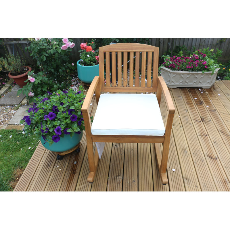 Rocking Chair FSC 100% Acacia Wood Natural Colour with Cushion