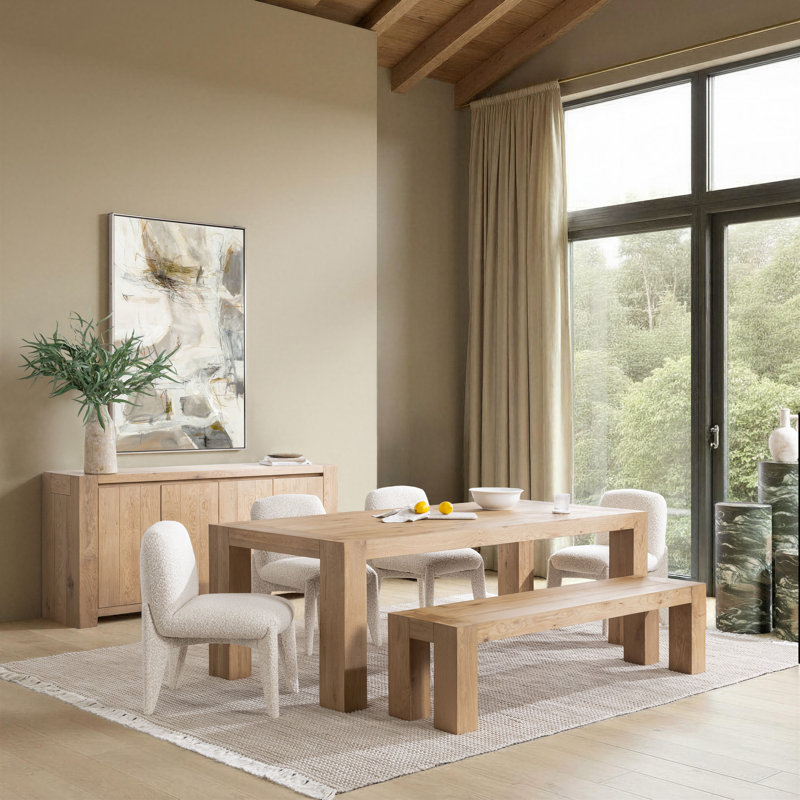 Elise Kingston Wood Dining Table, Coastal Haven