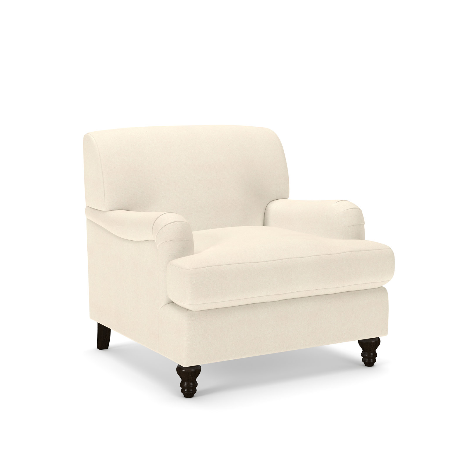Walters Tight Back Armchair, Bayou Natural Canvas