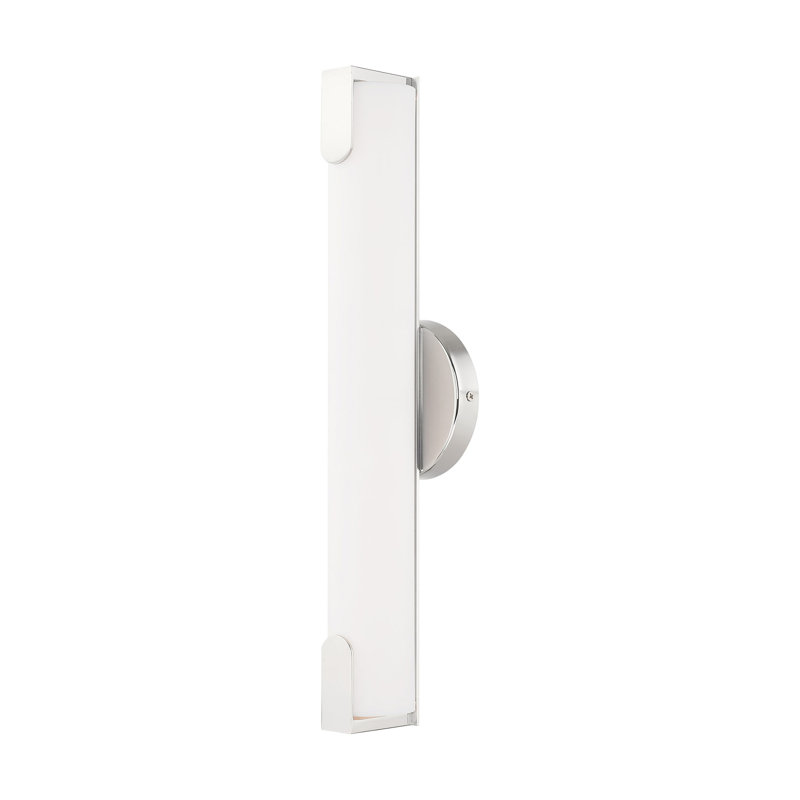 Brynlei Dimmable LED Bath Sconce, Polished Chrome, 4.37" H x 17.5" W x 3.25" D